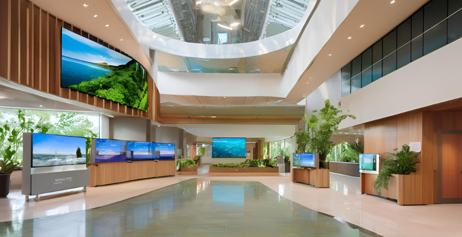 biophilic digital signage design