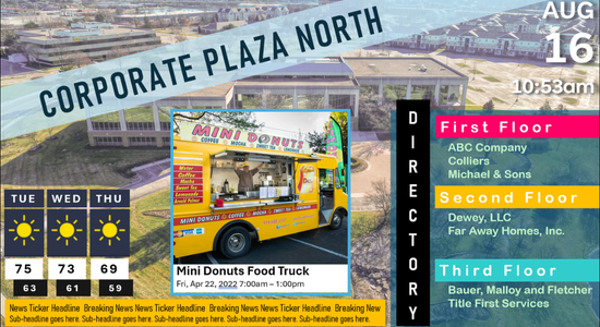 digital signage for bulletins