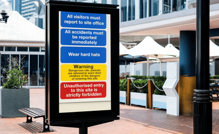 digital signage types for mixed use retail property safety messaging