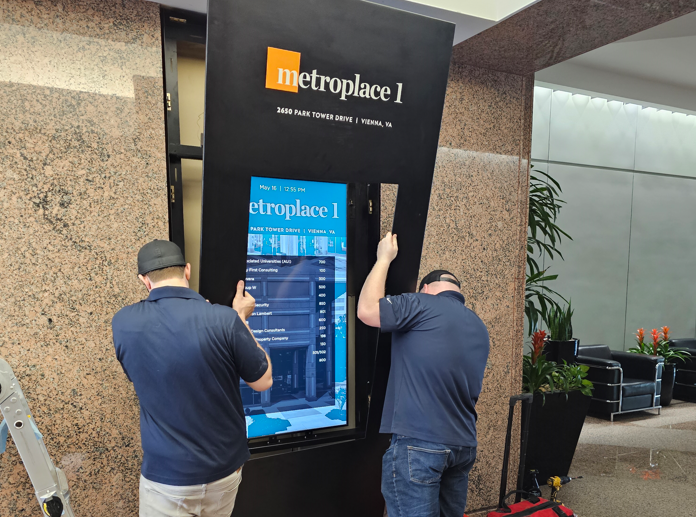 digital signage installation