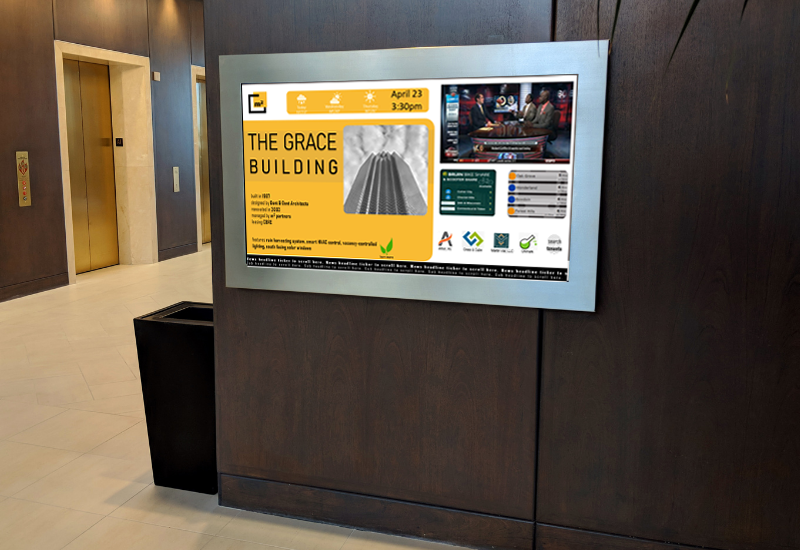 digital signage with live tv